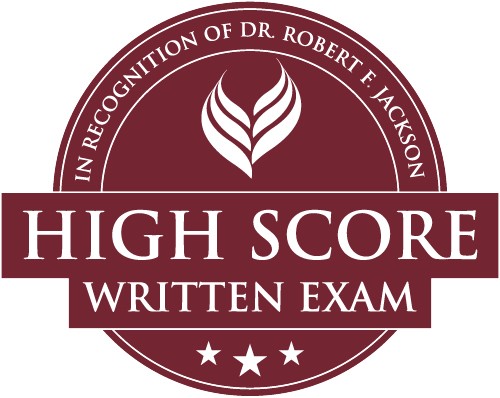 High Score Written Examination recognition seal